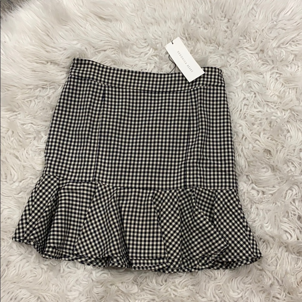 NEW • Veronica Beard • Francesca Houndstooth Skirt - Picture 7 of 9